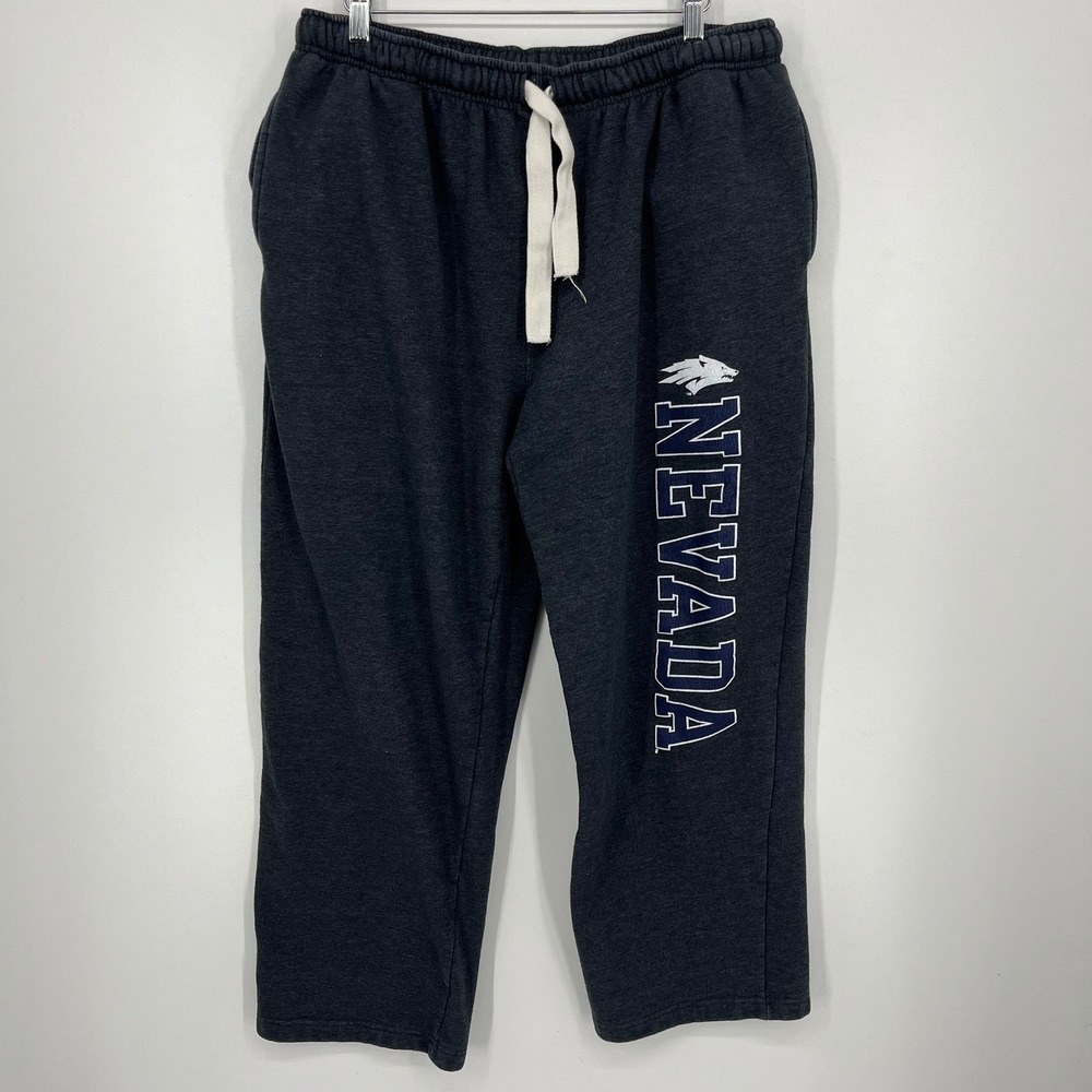 Knights Apparel Mens Nevada Wolf Pack Sweatpants Charcoal Grey Large NCAA UNR